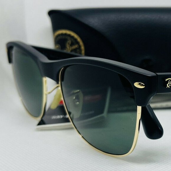 New RAY BAN Sunglasses CLUBMASTER OVERSIZED RB 4175 877 Matte Black Frame - Picture 2 of 5